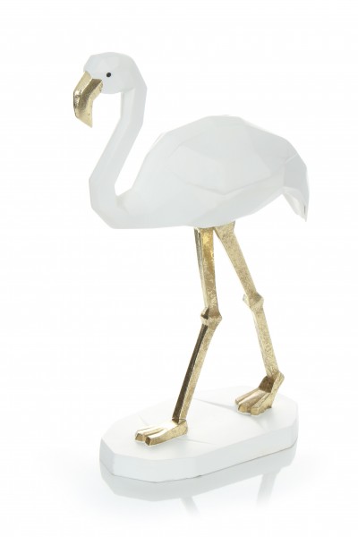 Skulptur Flamingo 110 Weiß