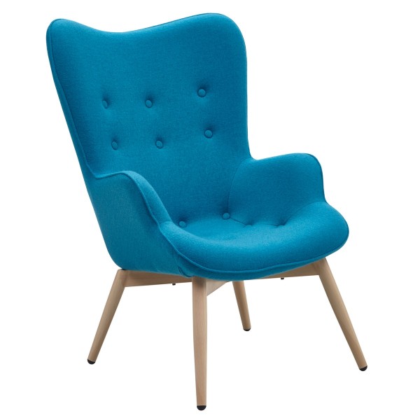 Sessel blau Webstoff