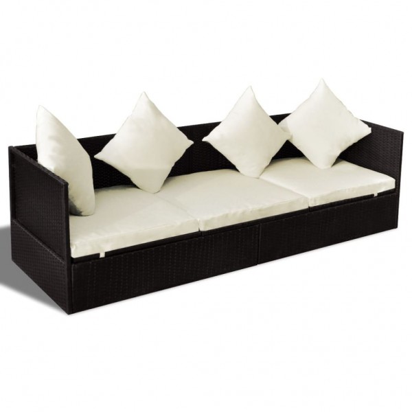 Lounge-Sofa/Sonnenliege Poly Rattan