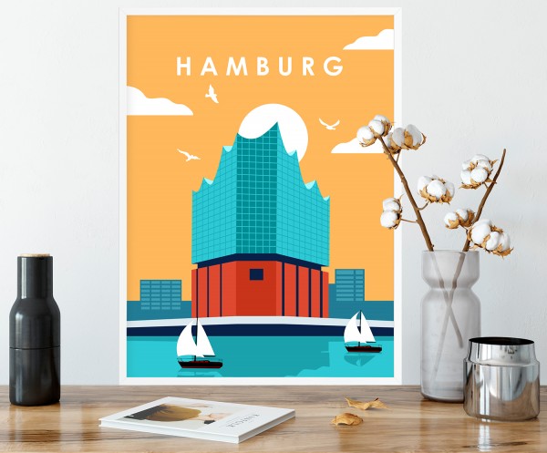 Hamburg Poster - Elbphilharmonie Bild / Print versch. Größen