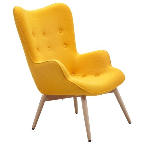 Sessel gelb Webstoff